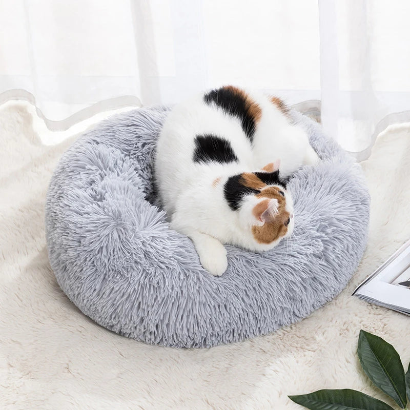 Nid Rond Douillet en Plush pour Chats - Panier pour chat